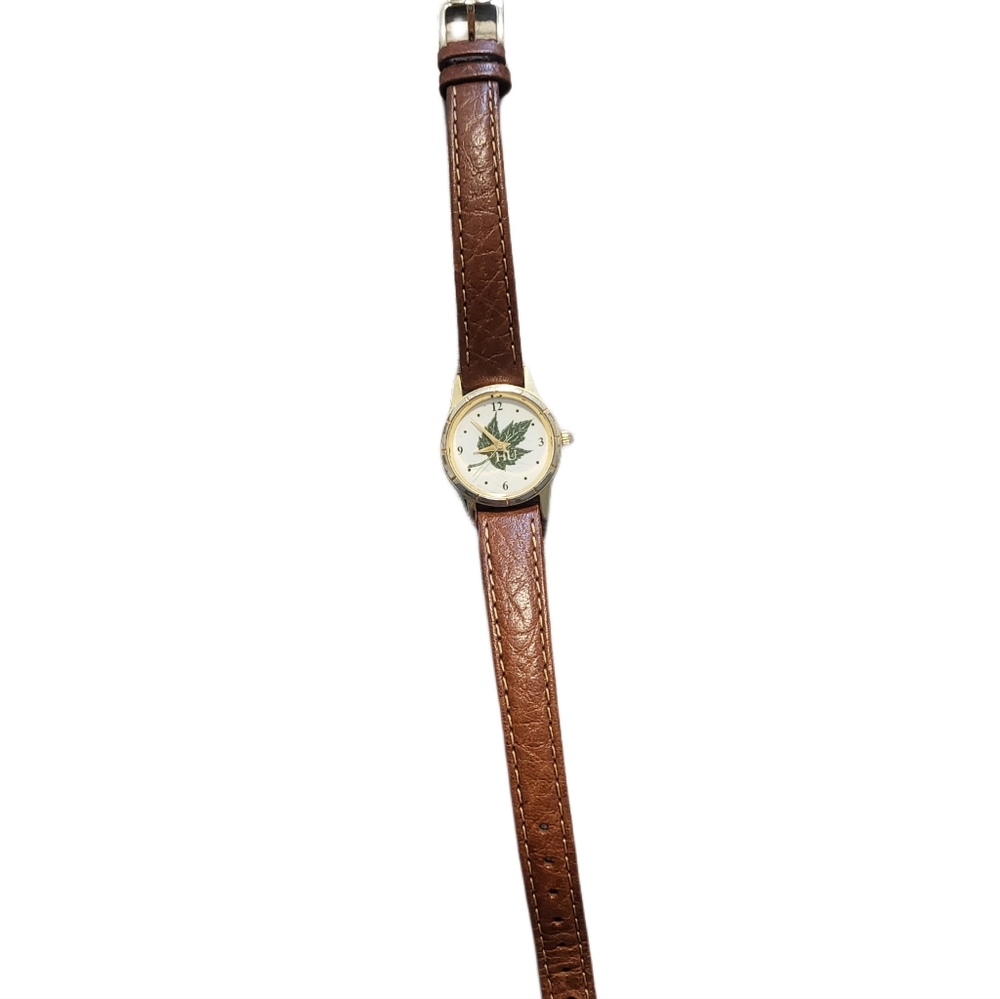 Vintage genuine leather ladies watch